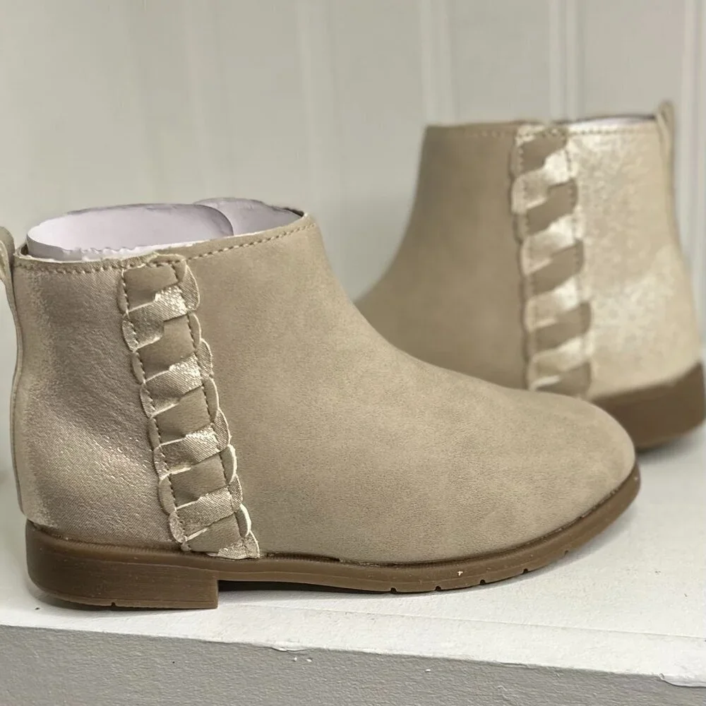 Stride Rite Taupe Carolyn Boot Size 9.5 Toddler